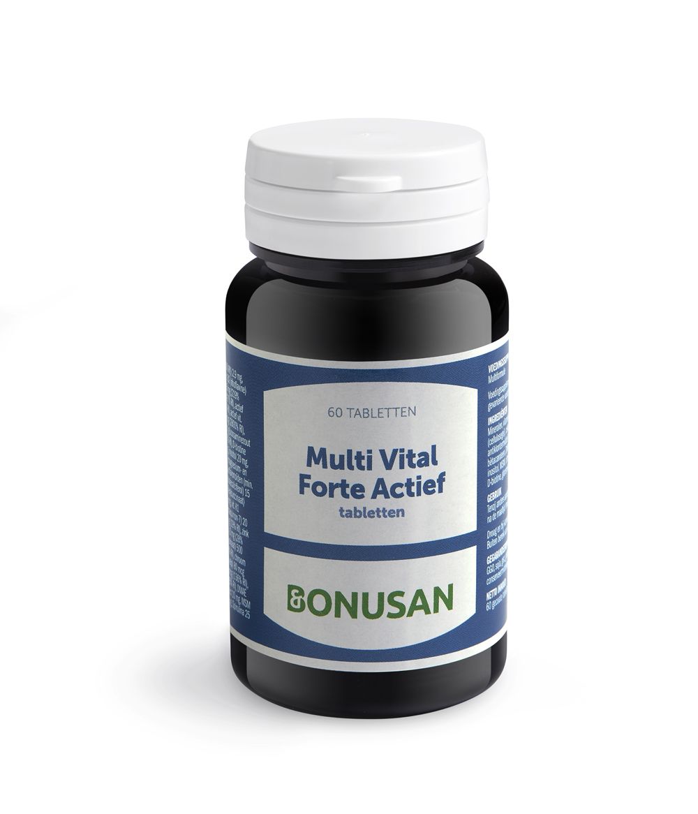 Bonusan Multi Vital Forte Actief – 60 Tabletten | Krachtige Multivitamine voor Energie en Weerstand