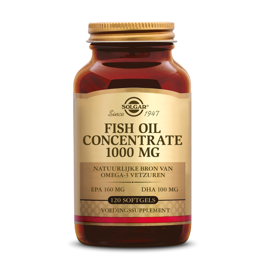 Solgar Fish Oil Concentrate 1000 mg | Omega-3 Visolie voor Hart, Hersenen & Ogen