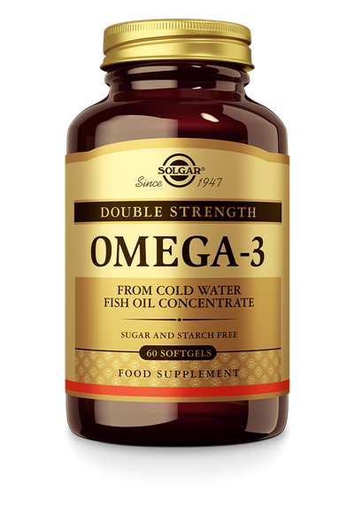 Solgar Omega-3 Double Strength – Krachtige Omega-3 Ondersteuning voor Hart, Hersenen en Gezichtsvermogen - 60 stuks