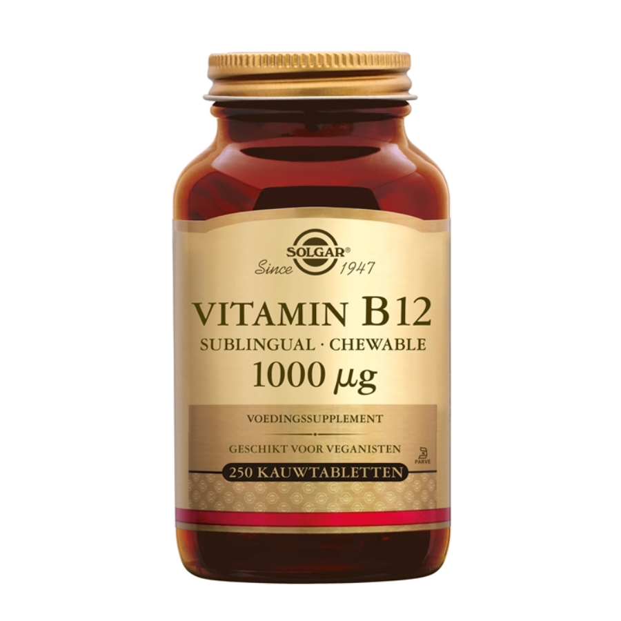 Solgar Vitamin B-12 1000 µg – Ondersteunt Bloedopbouw, IJzeropname en Geheugen