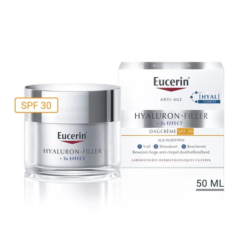 Eucerin Hyaluron-Filler 3x Effect Dagcrème SPF30 50ml – Complete Anti-Aging Bescherming voor een Jeugdige Huid