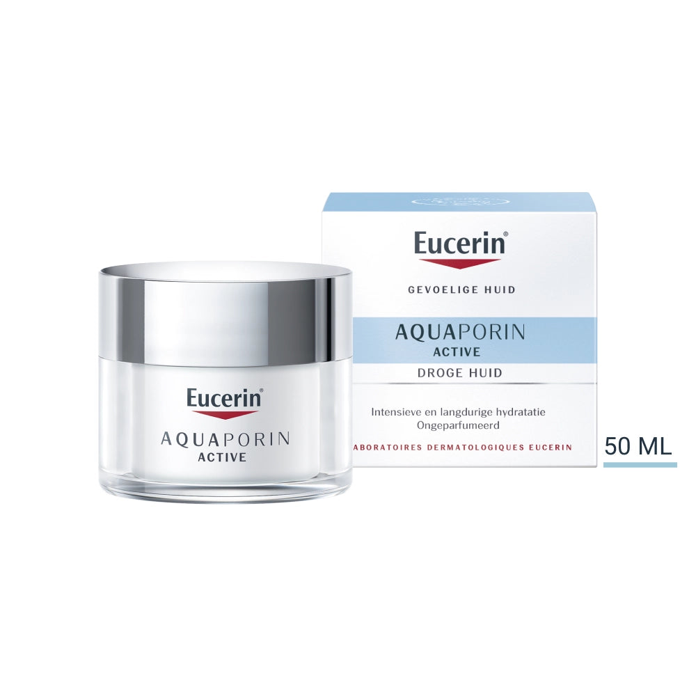 Eucerin AQUAporin Active Hydraterende Crème Rijke Textuur 50ml – Voor Langdurige Hydratatie en Comfort van Droge Huid
