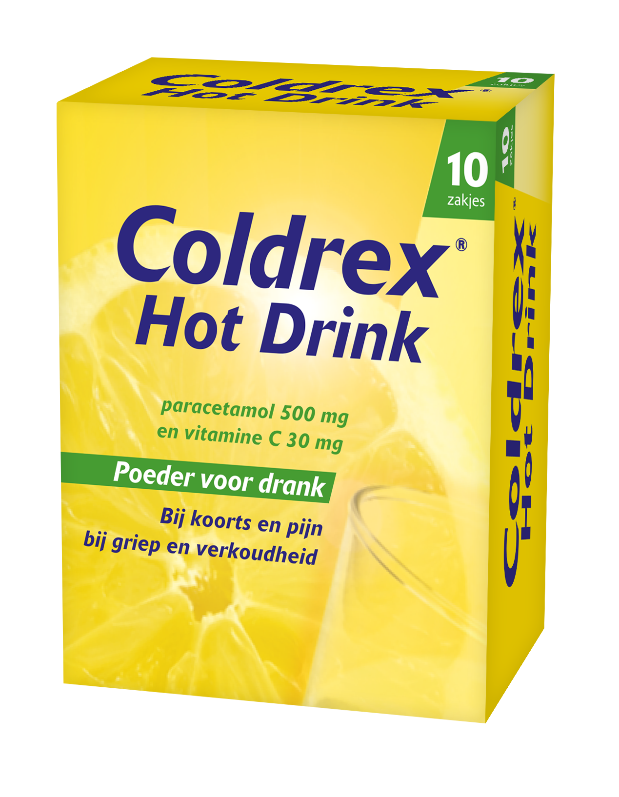 Coldrex Hot Drink Vitamine C – 10 Sachets | Pijnstillend en Koortsverlagend