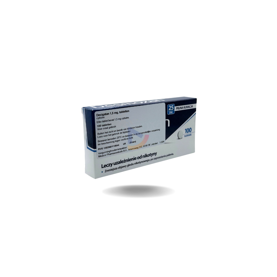 Decigatan 1,5mg tabletten – Rookstopmiddel met cytisine – 100 stuks