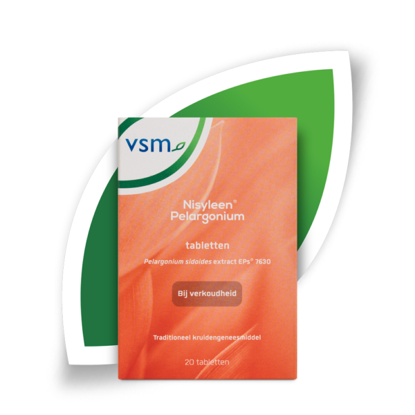 VSM Nisyleen Pelargonium – 20 Tabletten | Traditioneel Kruidengeneesmiddel bij Verkoudheid