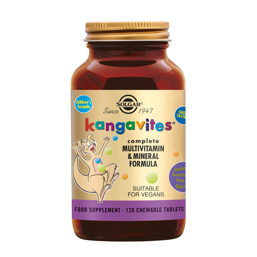Solgar Kangavites Bouncing Berry – Multivitaminen voor Peuters en Kleuters met Heerlijke Bessensmaak