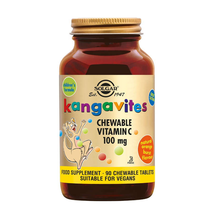 Solgar Kangavites Vitamine C 100mg 90 tabletten – Immuunondersteuning voor Kinderen