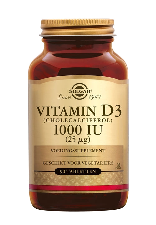 Solgar Vitamin D3 1000IU Kauwtabletten – Voor Sterke Botten en Immuunondersteuning