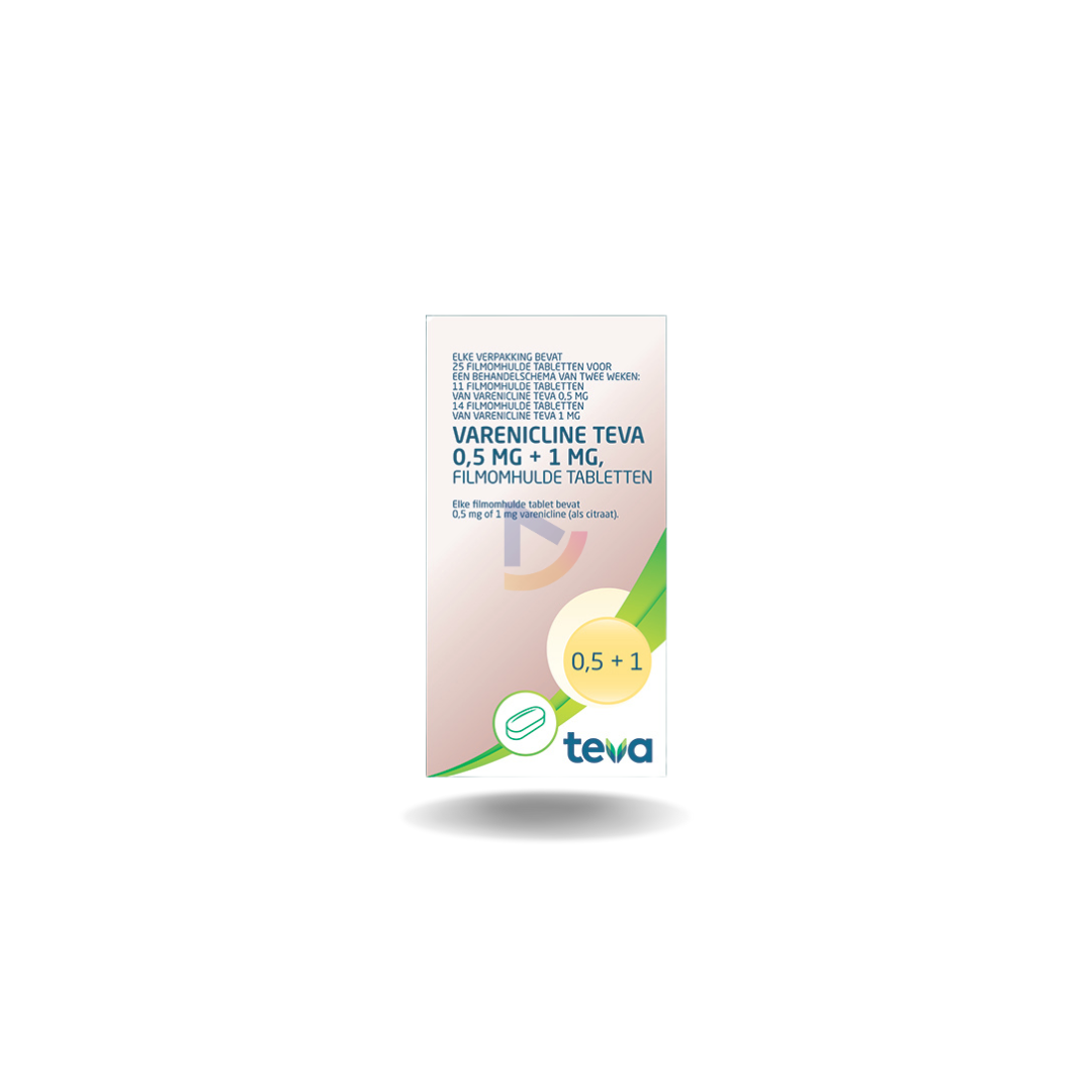 Varenicline startkuur 0,5 + 1 mg – 25 tabletten (Champix alternatief voor rookstop)