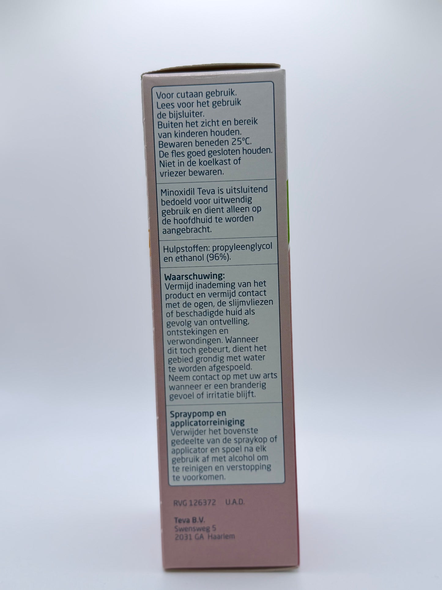 Minoxidil Teva 50mg/ml – 100ml haargroeimiddel voor mannen met erfelijke haaruitval (5% oplossing)