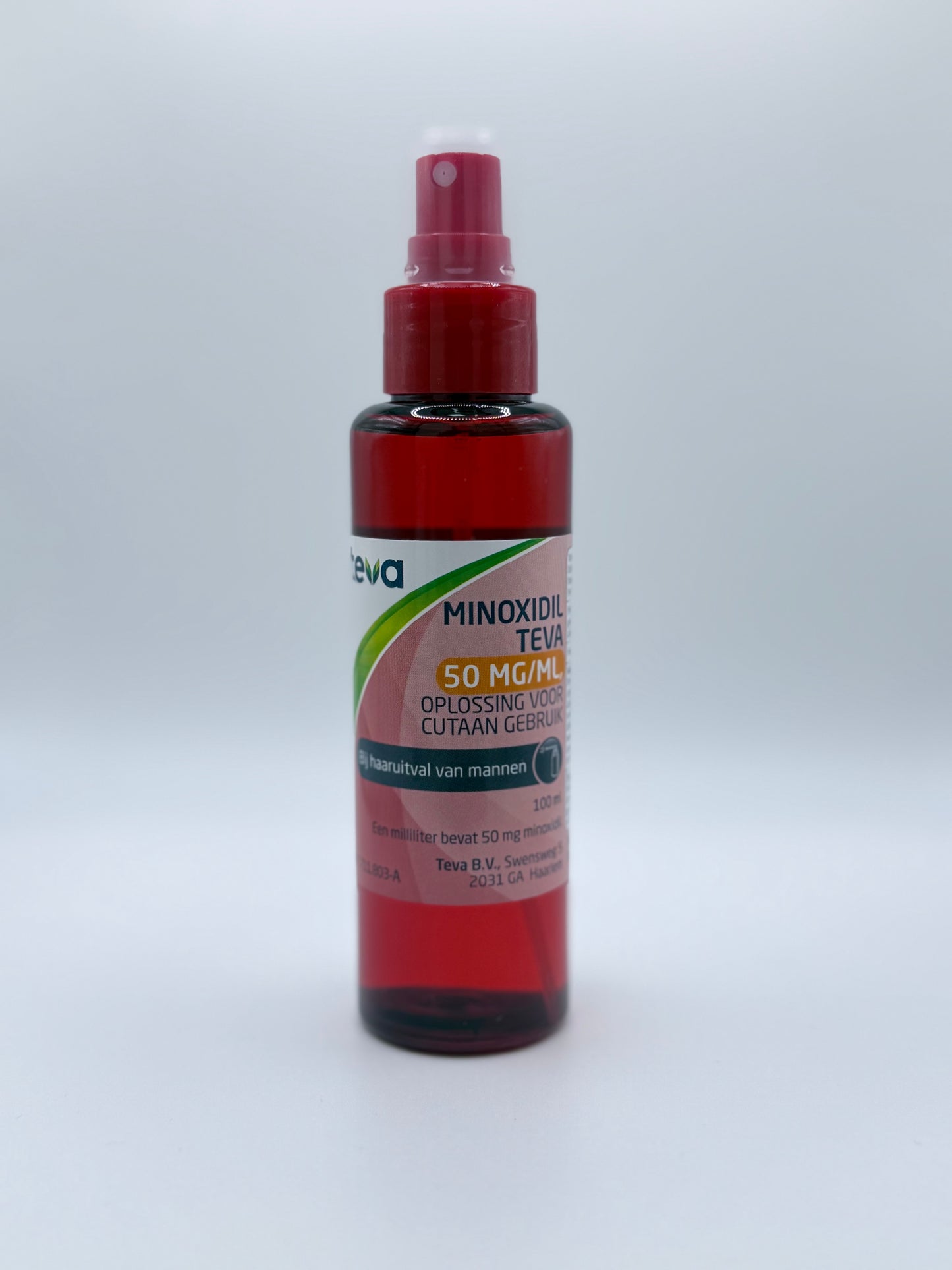 Minoxidil Teva 50mg/ml – 100ml haargroeimiddel voor mannen met erfelijke haaruitval (5% oplossing)