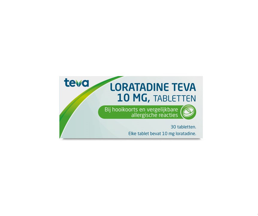 Loratadine Teva Tablet 10mg 30 stuks - Effectieve Verlichting bij Hooikoorts en Allergieën