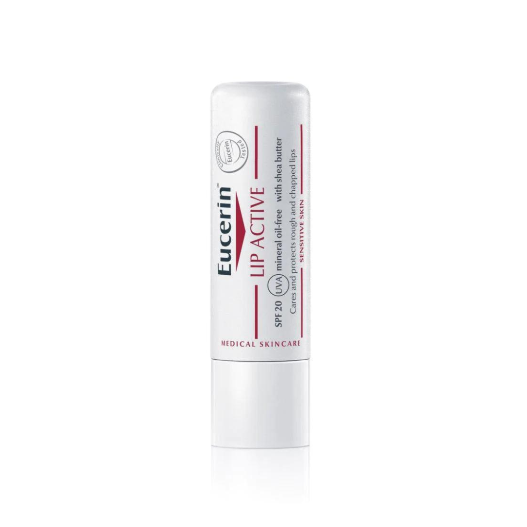 Eucerin Lip Active 4,8 gram – Verzachtende en Beschermende Lippenbalsem voor Gevoelige Lippen