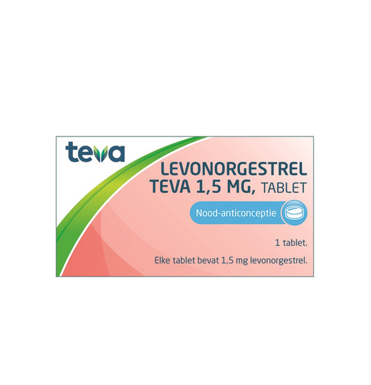 Levonorgestrel Teva Tablet 1,5mg - Werkzame bestanddeel van Norlevo - 1 tablet