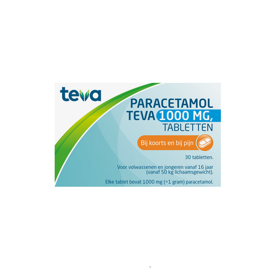 Paracetamol Teva Tablet 1000mg - Krachtige Pijn- en Koortsverlichting