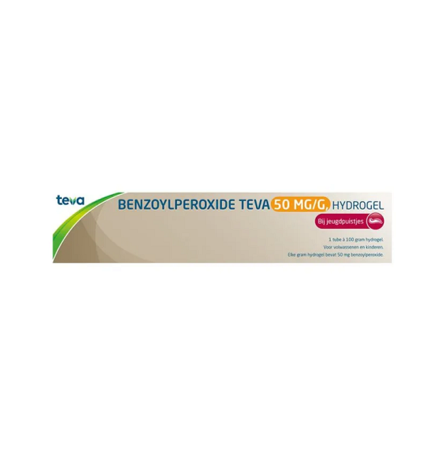 Benzoylperoxide Teva Hydrogel 5% – Effectieve Behandeling tegen Acne en Mee-eters