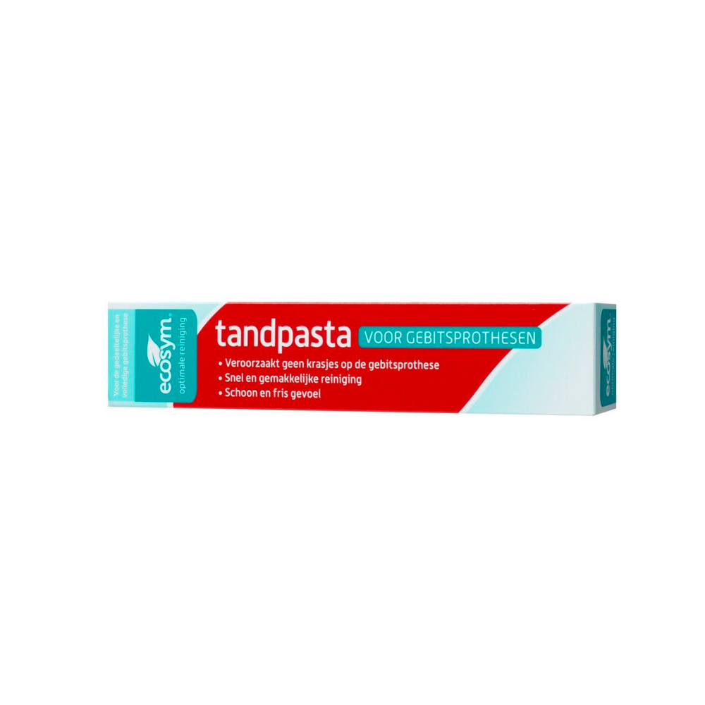 Ecosym Tandpasta Gebitsprotese 75 ml – Reinigen & Beschermen Prothese