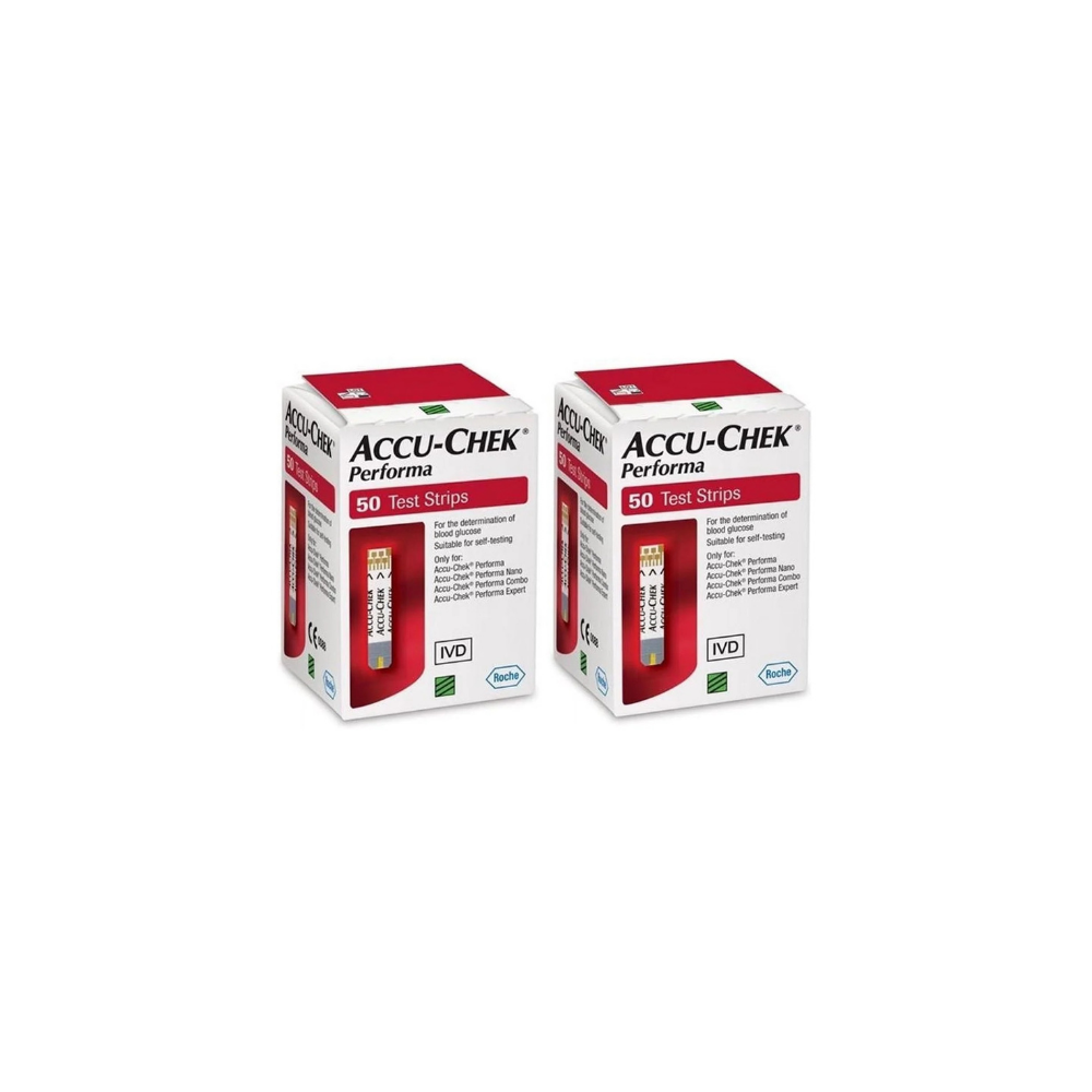 Accu-Chek Performa Teststrips Actiepakket 2x50 Stuks – Voorzorgsverpakking voor Betrouwbare Glucosemetingen