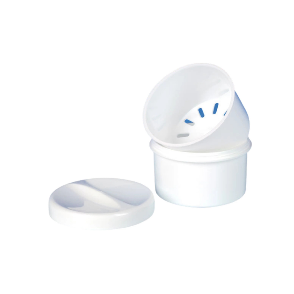 Gebitsbakje Plastic Wit – Opbergen Gebitsprothese