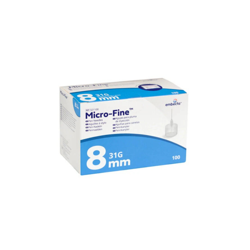 Embecta Micro-Fine Pennaalden 0,25x8mm 31G – 100 stuks