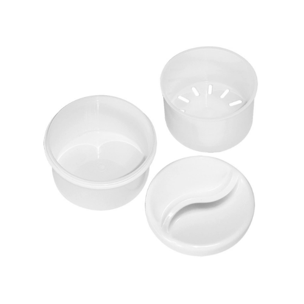Gebitsbakje Plastic Wit – Opbergen Gebitsprothese