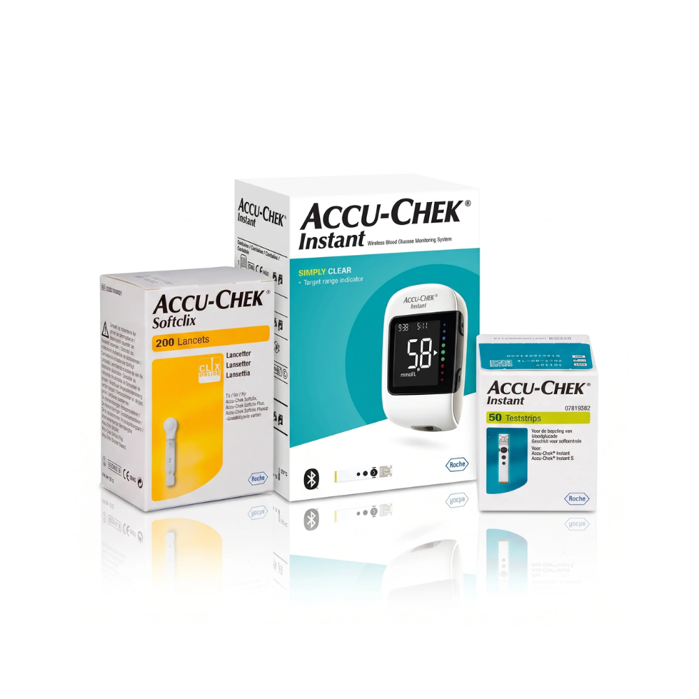 Accu-Chek Instant Voordeelset – Bloedglucosemeter + 50 teststrips + Softclix lancetten