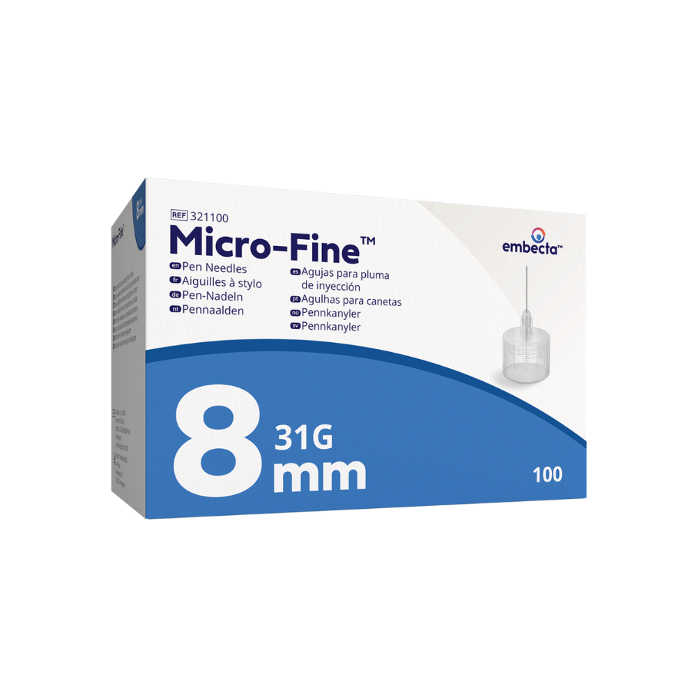 Embecta Micro-Fine Pennaalden 0,25x8mm 31G – 100 stuks