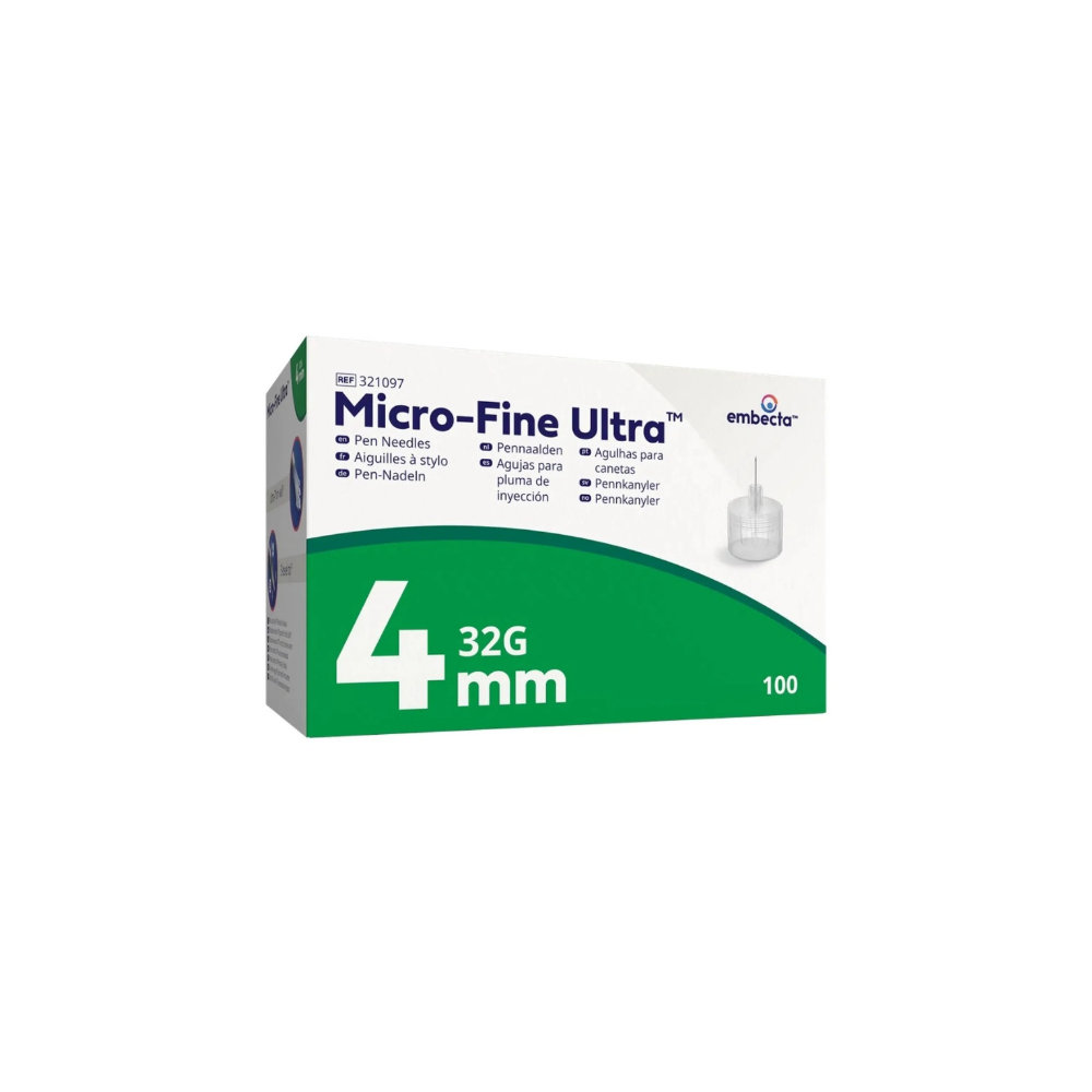 Embecta Micro-Fine Pennaalden 0,23x4mm 32G – 100 stuks