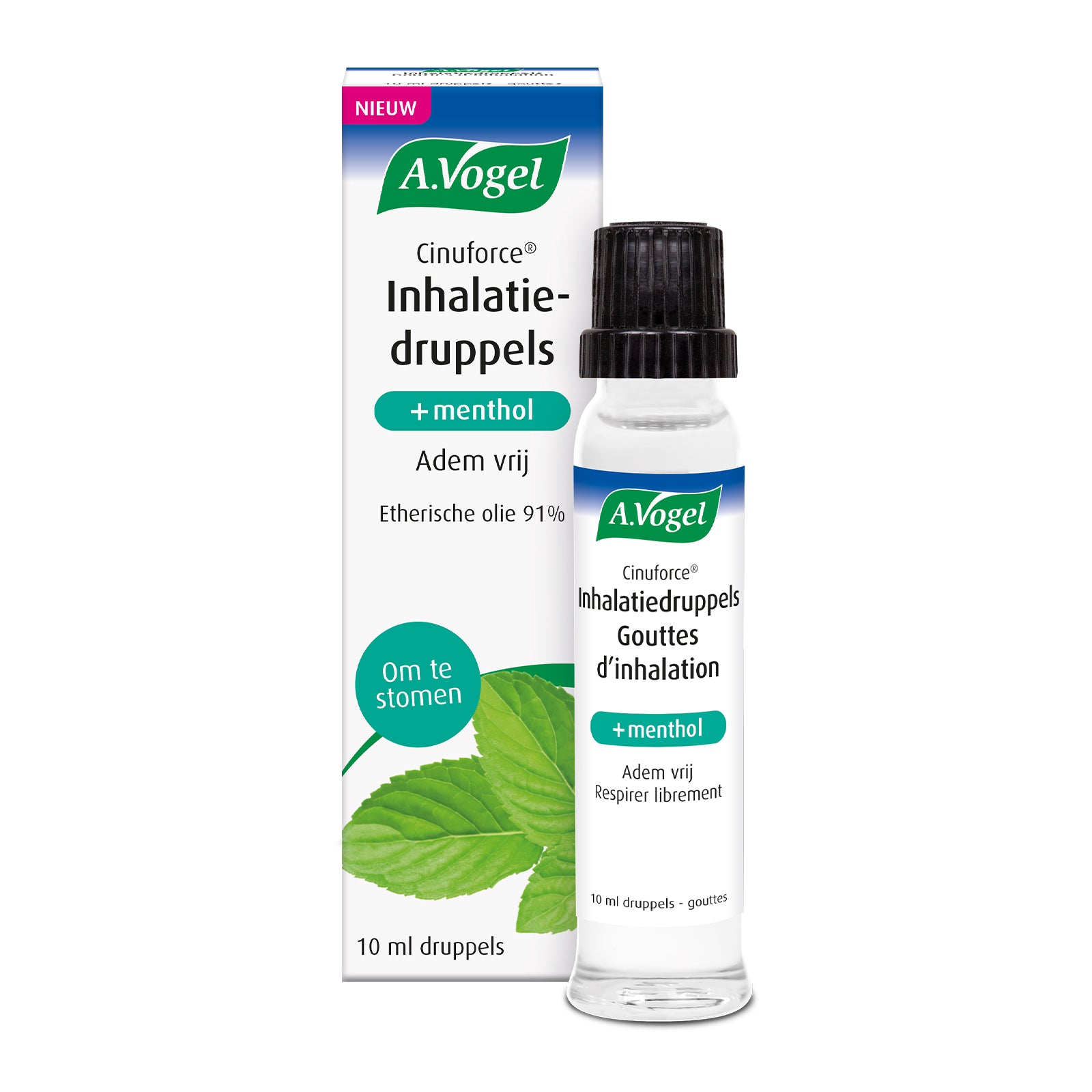 A.Vogel Cinuforce Inhalatiedruppels + Menthol – 10 ml | Ondersteunt Vrijer Ademhalen