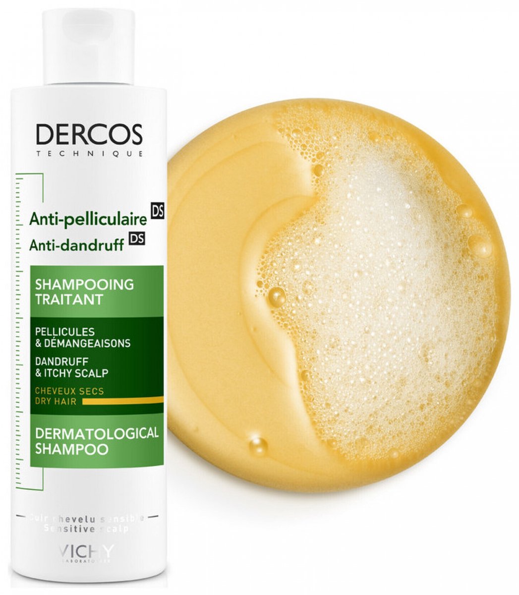Vichy Dercos Anti-Roos DS Shampoo Droog Haar 200ml – Tegen Roos en Schilfers
