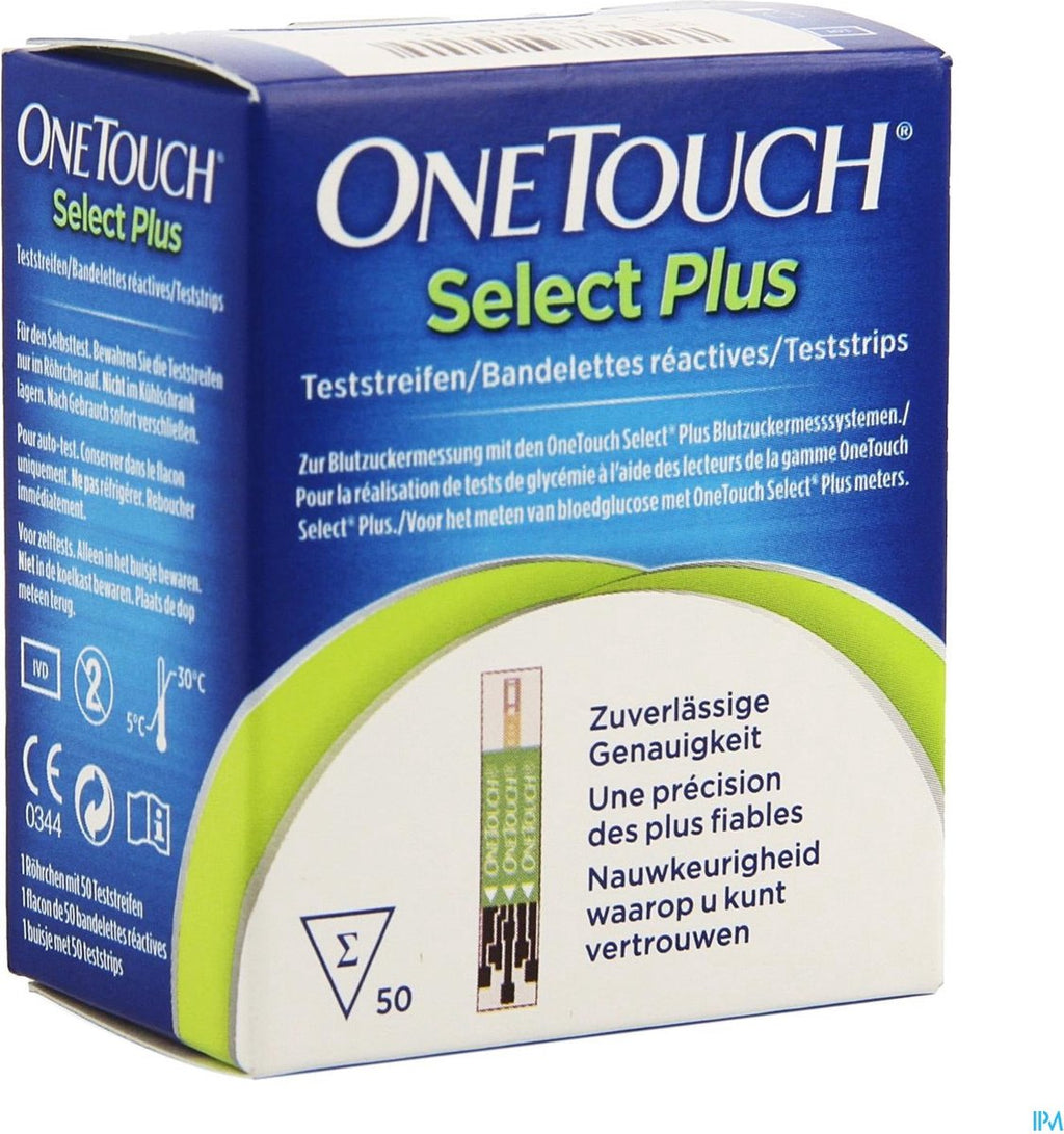 OneTouch® Select Plus Teststrips 50 Stuks – Nauwkeurige en Betrouwbare Glucosemetingen