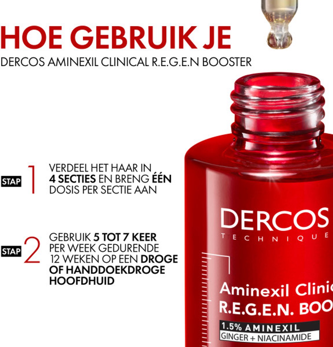 Vichy Dercos Aminexil Clinical R.E.G.E.N. Booster Serum 90ml – Hoofdhuidserum bij Haarverlies