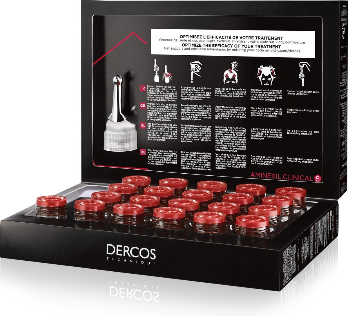 Vichy Dercos Aminexil Clinical 5 Man 21 x 6ml – Haarkuur bij Haarverlies voor Mannen
