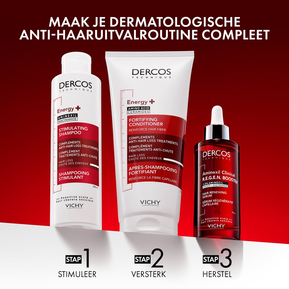 Vichy Dercos Aminexil Clinical R.E.G.E.N. Booster Serum 90ml – Hoofdhuidserum bij Haarverlies