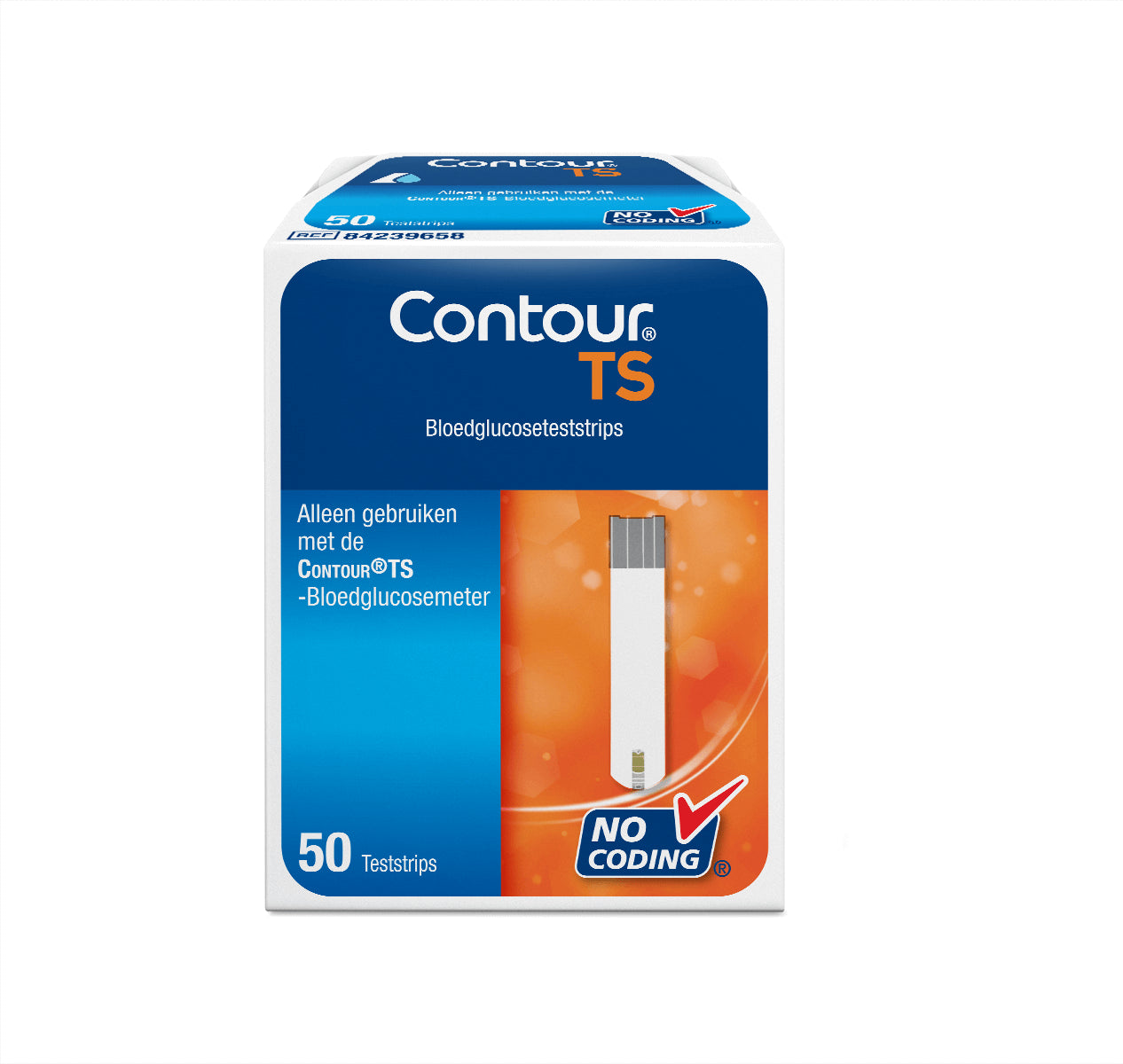Contour TS Teststrips 50 stuks – Betrouwbare en Gemakkelijke Bloedglucosemeting zonder Codering