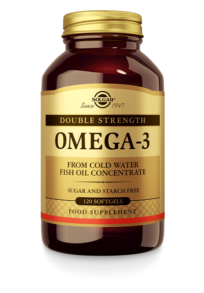 Solgar Omega-3 Double Strength – Krachtige Omega-3 Ondersteuning voor Hart, Hersenen en Gezichtsvermogen - 120 stuks