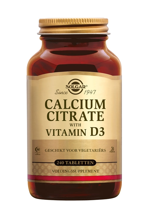 Solgar Calcium Citrate met Vitamine D3 – Ondersteuning voor Sterke Botten en Calciumopname