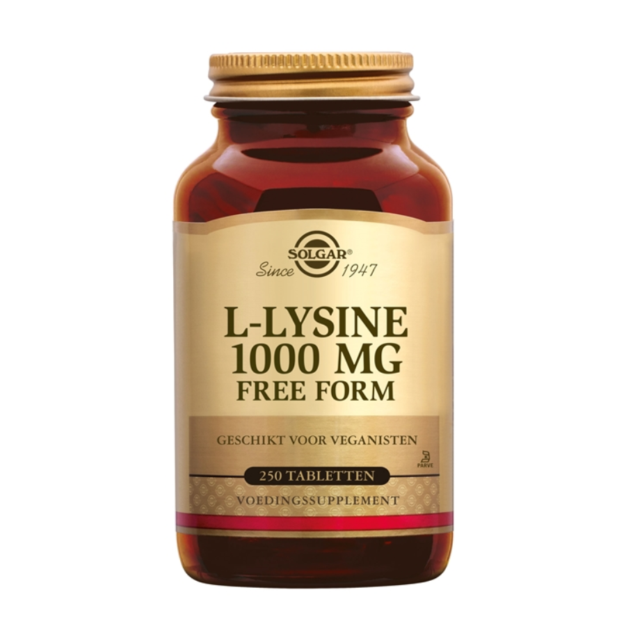Solgar L-Lysine 1000 mg – Hoogwaardig Aminozuursupplement voor Algehele Gezondheid - 250 stuks