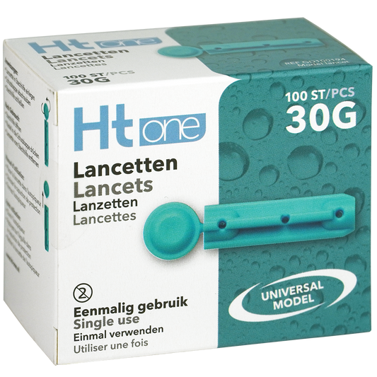 HT One 30G Universele Lancetten 100 Stuks – Comfortabele en Hygiënische Bloedafname