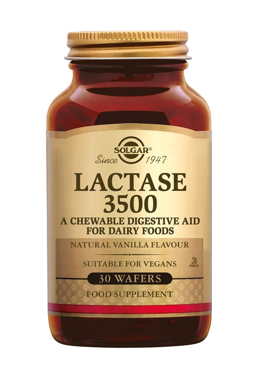 Solgar Lactase 3500 30 wafers – Ondersteuning bij Lactose-intolerantie