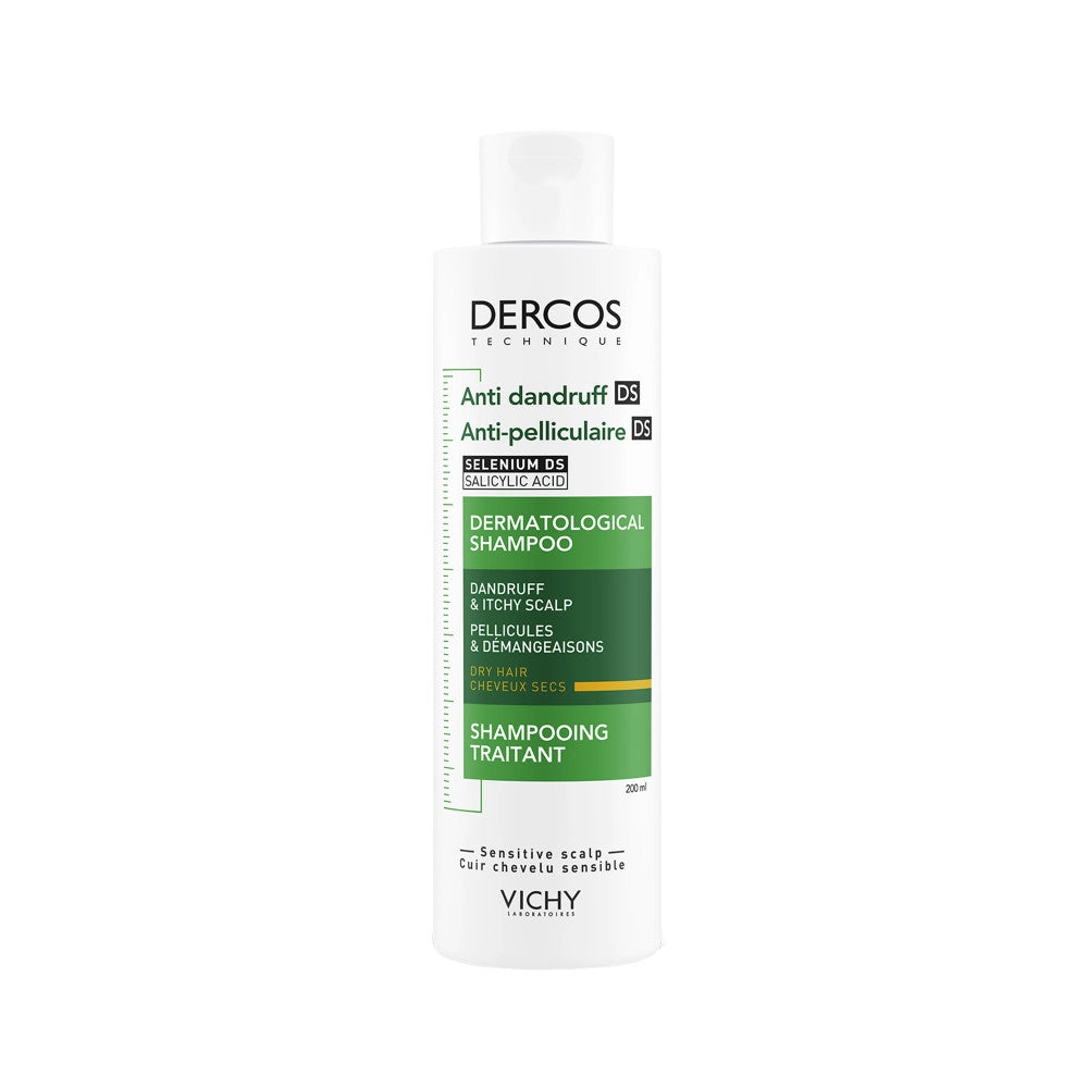 Vichy Dercos Anti-Roos Shampoo Droog Haar 200ml – Doeltreffende Verzorging tegen Roos en Schilfers