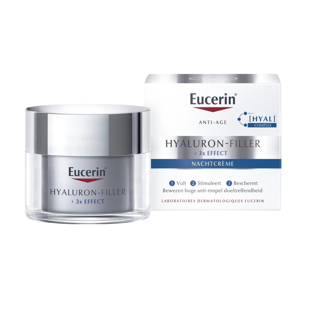 Eucerin Hyaluron-Filler 3x Effect Nachtcrème 50ml – Voor een Jonger en Stralender Uiterlijk