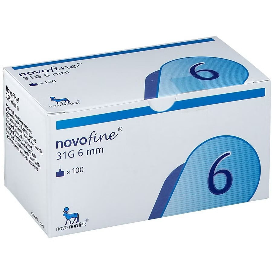 Novofine Pennaalden 0.25mm x 6mm 31G 100 stuks – Comfortabele en Pijnloze Insuline-Injecties