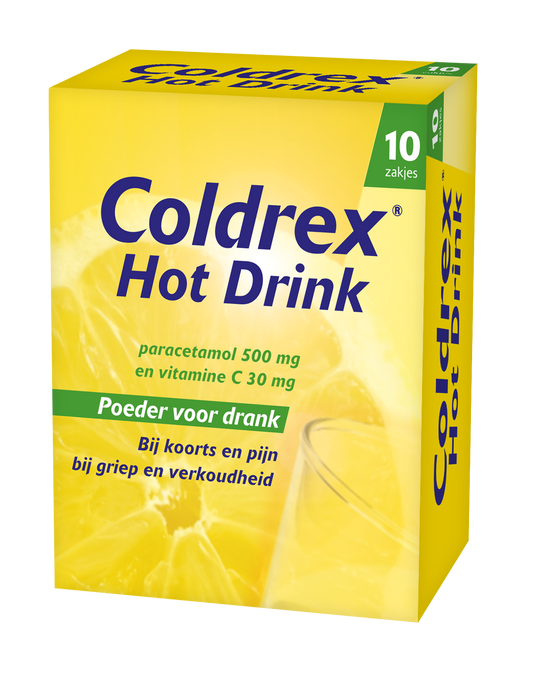Coldrex Hot Drink Vitamine C – 10 Sachets | Pijnstillend en Koortsverlagend