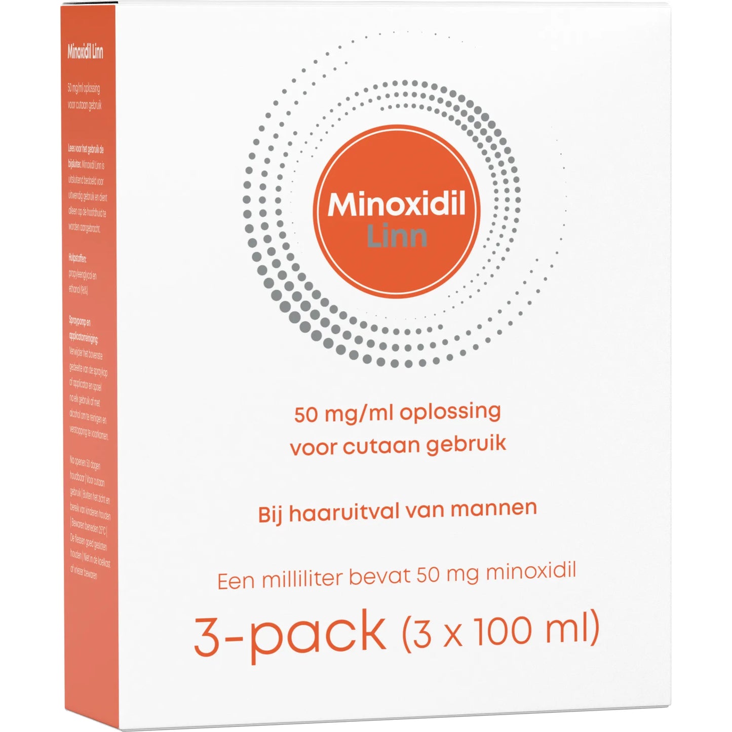 Minoxidil 5% – Linn – 3 Maanden Kuur (300ml) – Stop Haaruitval & Krijg Dikker, Vol Haar Terug
