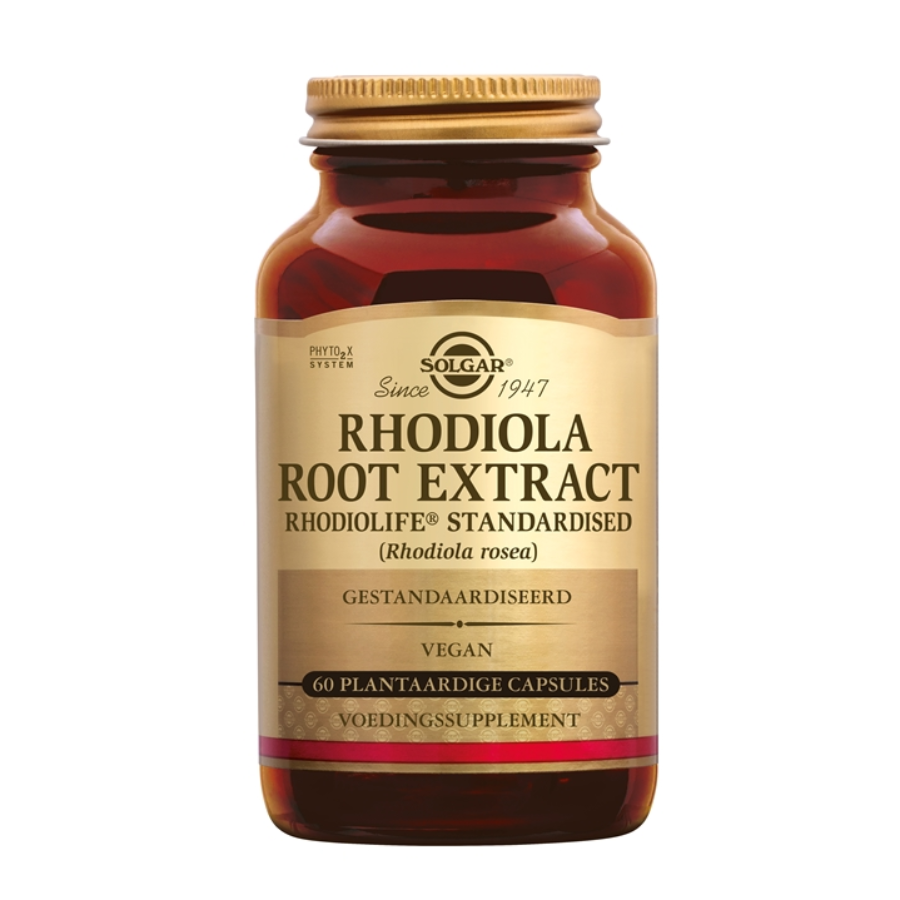 Solgar Rhodiola Root Extract – 60 capsules | Adaptogeen voor Stress, Energie & Balans