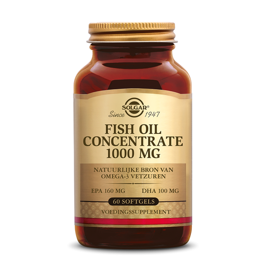 Solgar Fish Oil Concentrate 1000 mg 60 Stuks | Omega-3 Visolie voor Hart, Hersenen & Ogen