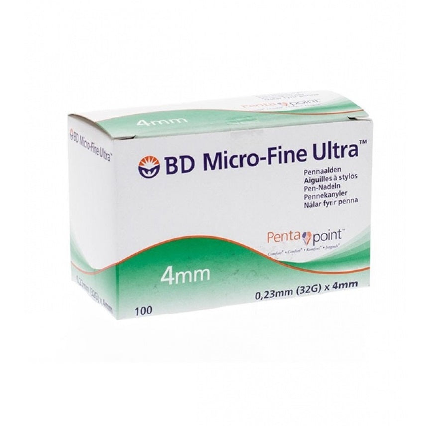 BD Micro-Fine Pennaalden 32Gx4mm 100 stuks – Optimale Comfort en Efficiënte Insulinedoorstroming