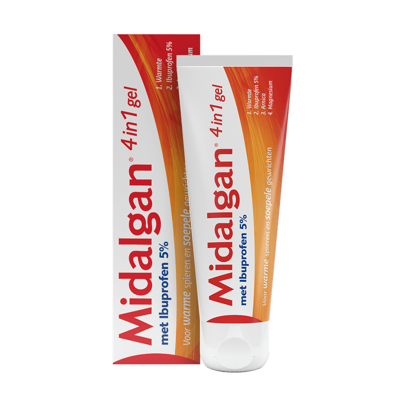 Midalgan 4in1 Gel met Ibuprofen 5% – Warmte, ontspanning en verzorging in één formule