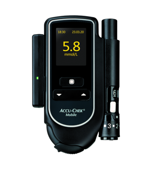 Accu-Chek Mobile Bloedglucosemeter – Stripvrij Glucosemeting Systeem voor Dagelijks Gebruik